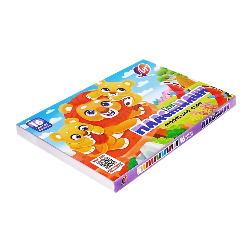 Пластилин 16цв. ZOO 240гр (Луч)  29С 1723-08  508851