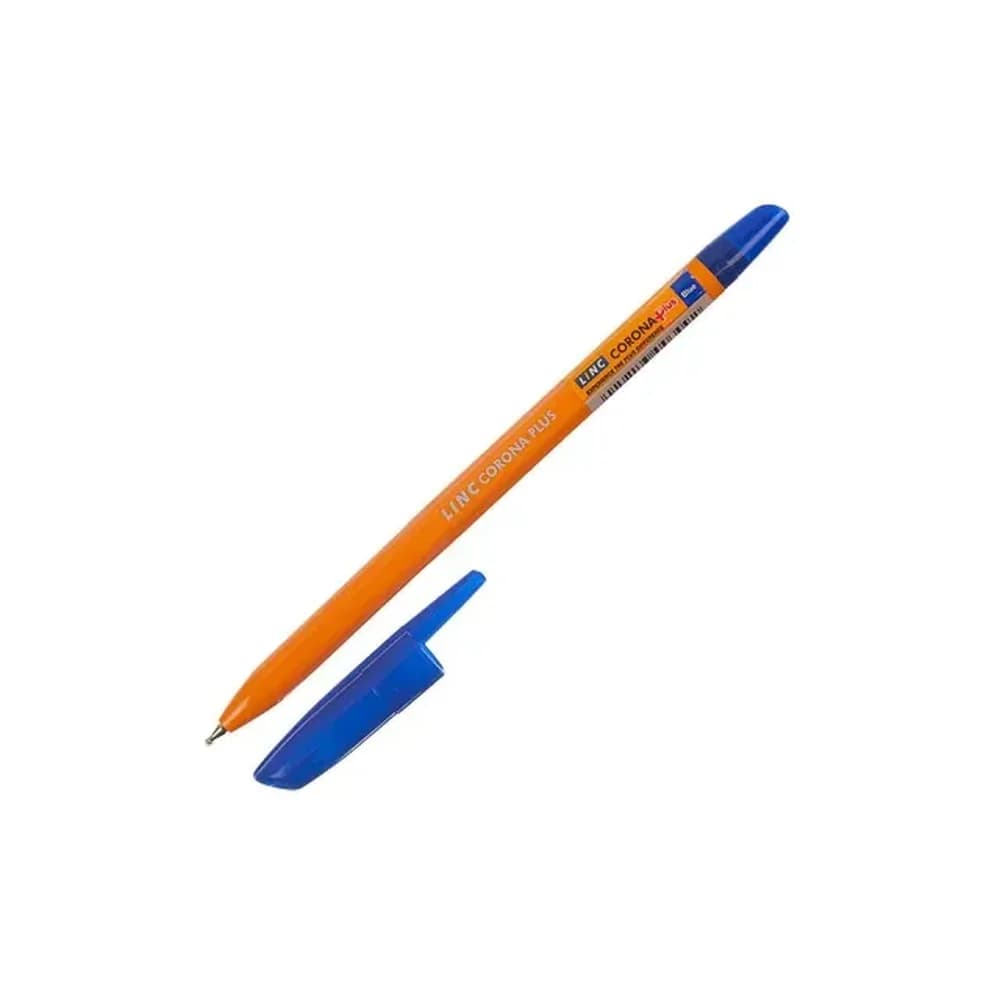 Ручка шариковая Корона плюс 0,7мм синий оранж.корп. Линк 3002N Y blue арт. 525595 (50шт)