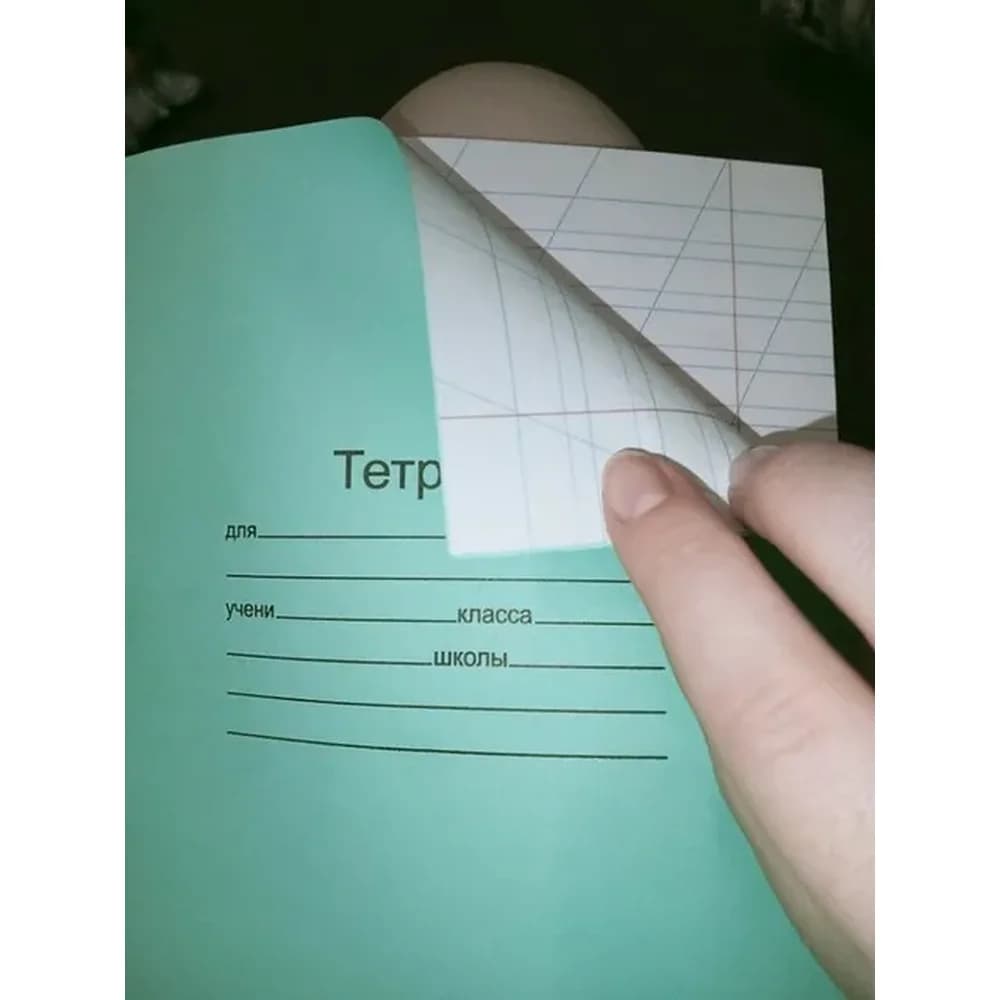 Тетрадь 12л линейка косая Зеленая Офсет Маяк Т5012 Т2 4Г код 343920