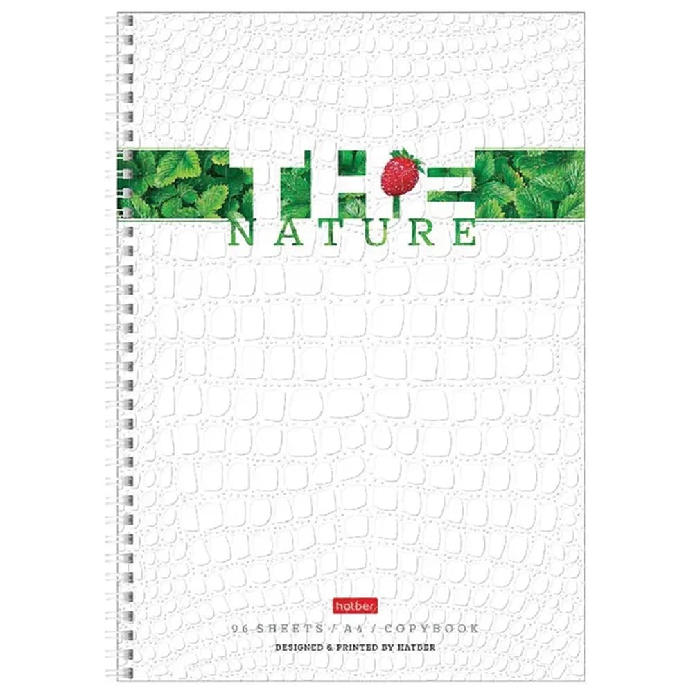 Тетрадь А4 96л спираль клетка Nature тиснение CROCO Хатбер 96Т4ТВ1ГР