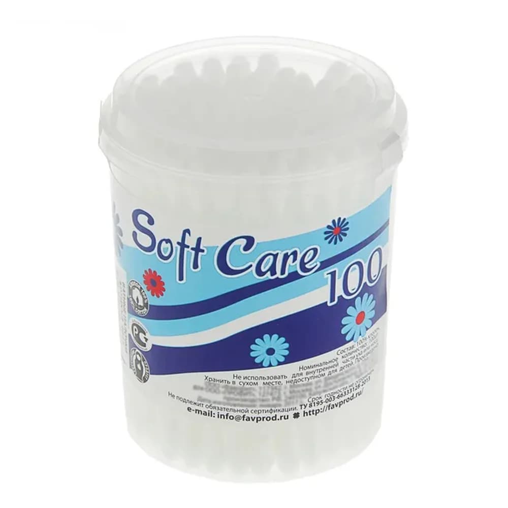 Soft CARE ватн палочки банка 100шт/84   4011