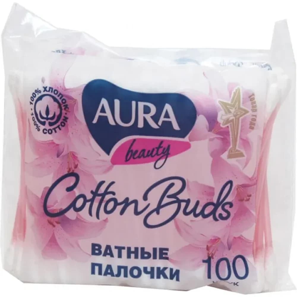 Аура ватн палоч 100 шт пакет *120
