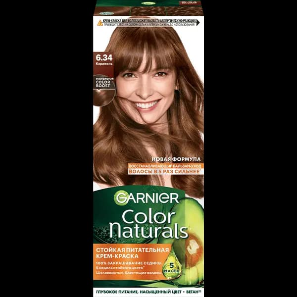 Garnier Color Naturals, тон 6.34 Карамель