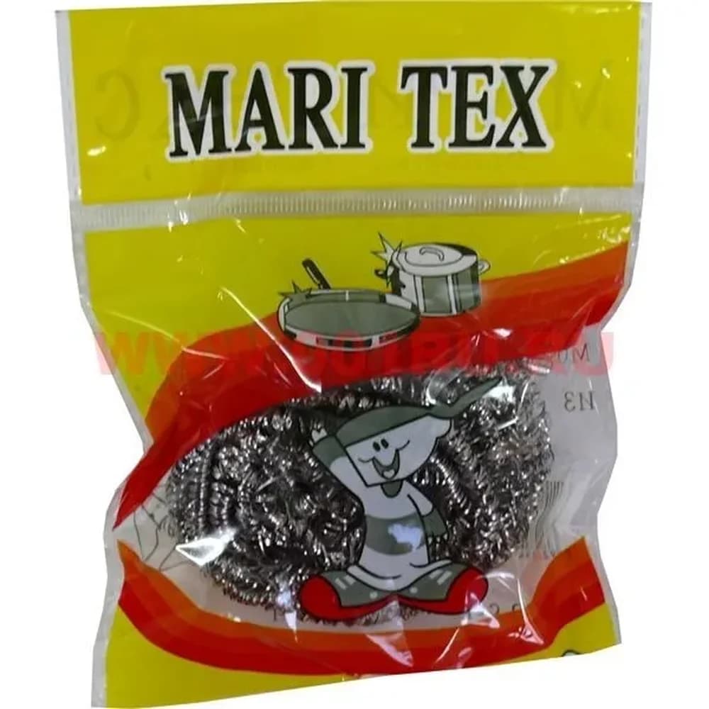 №401 мочалка МАРИ ТЕКС   6 шт металл  с пропиткой 1*144