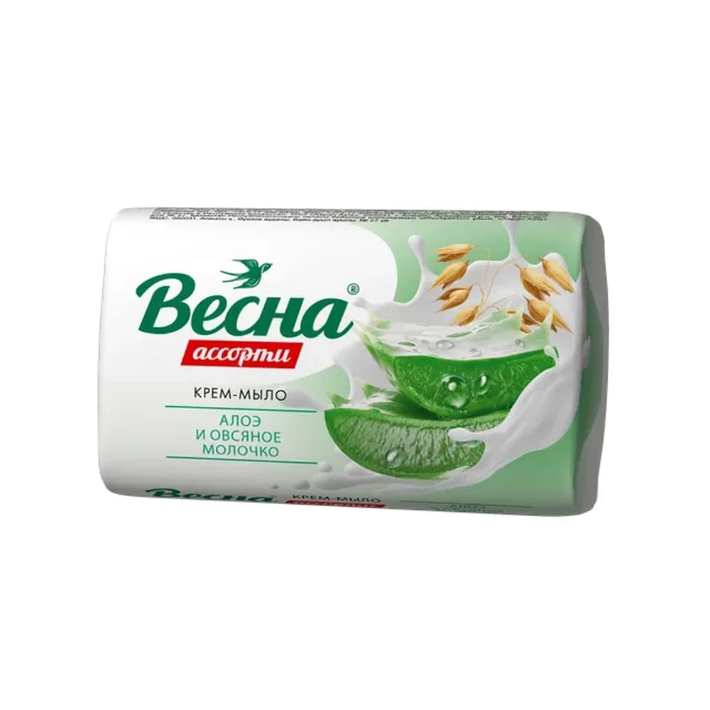 Весна 90  гр мыло крем Олива -Миндаль молочко /72 (6088)
