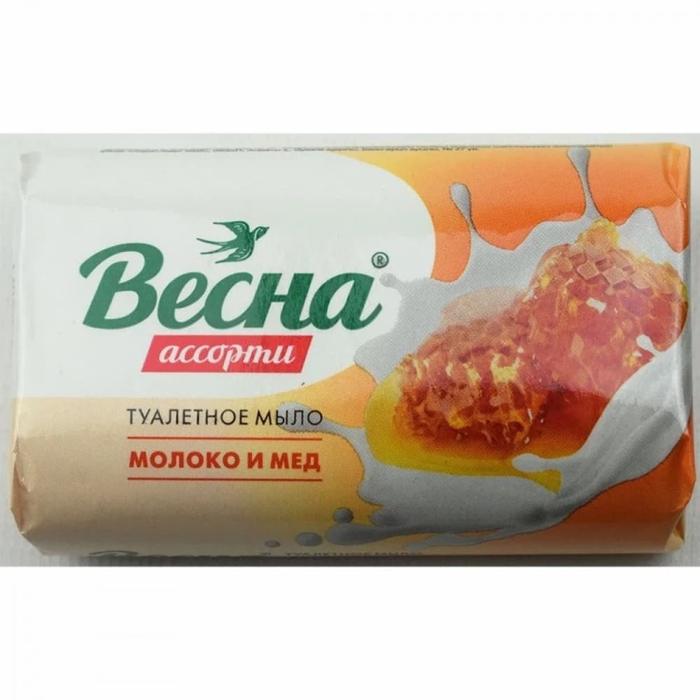 Весна 90 гр мыло - крем  Молоко  и Мед   6/72  (6092)