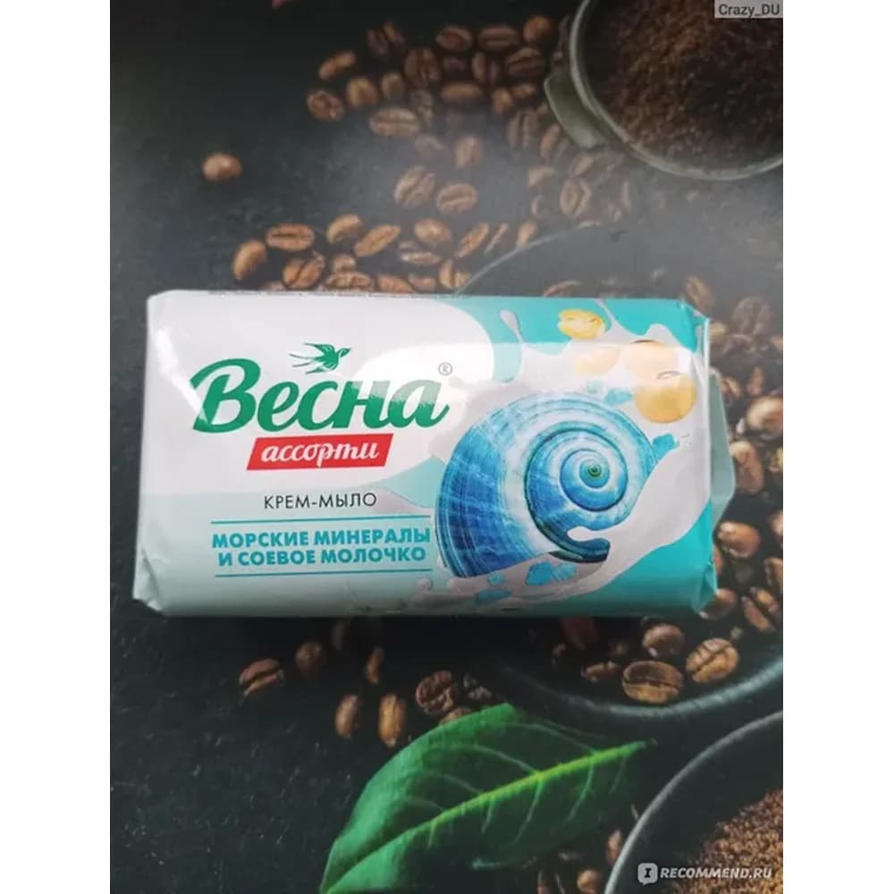 Весна 90 гр мыло -крем Морск,минералы + Соев, молочко  /72