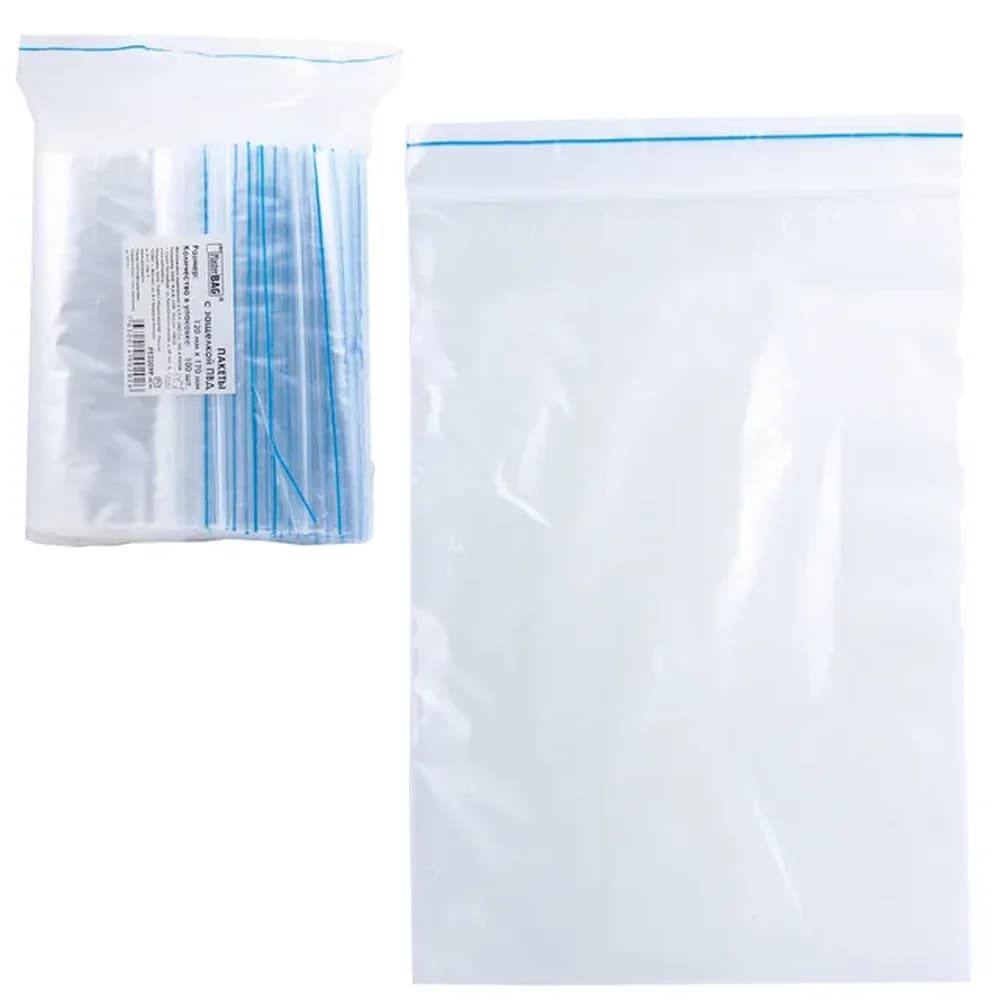 Гриппер (Пакет с защелкой )150 мм*220мм 23-26 мкм 100 шт в упаковке Masterbag /160/20/1арт117055