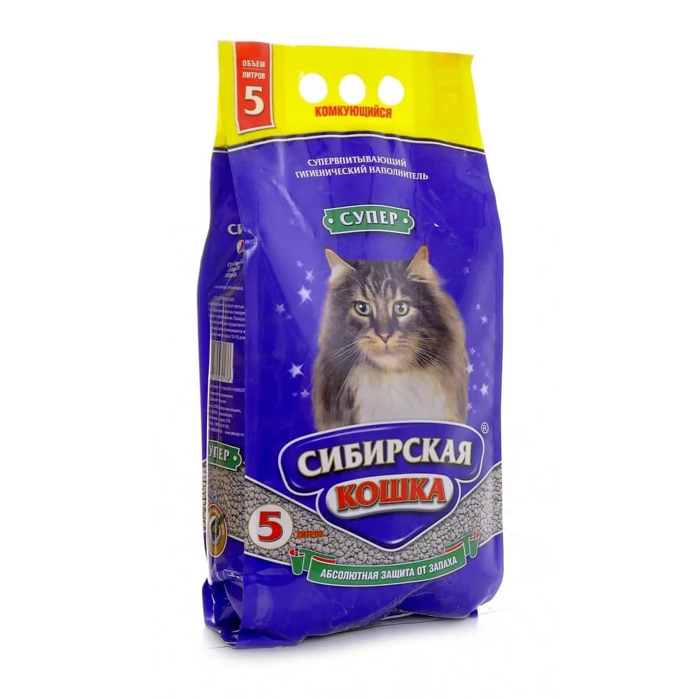 Наполнитель Сиб кошка 20 л  СУПЕР  , Комкующийся синий № 29