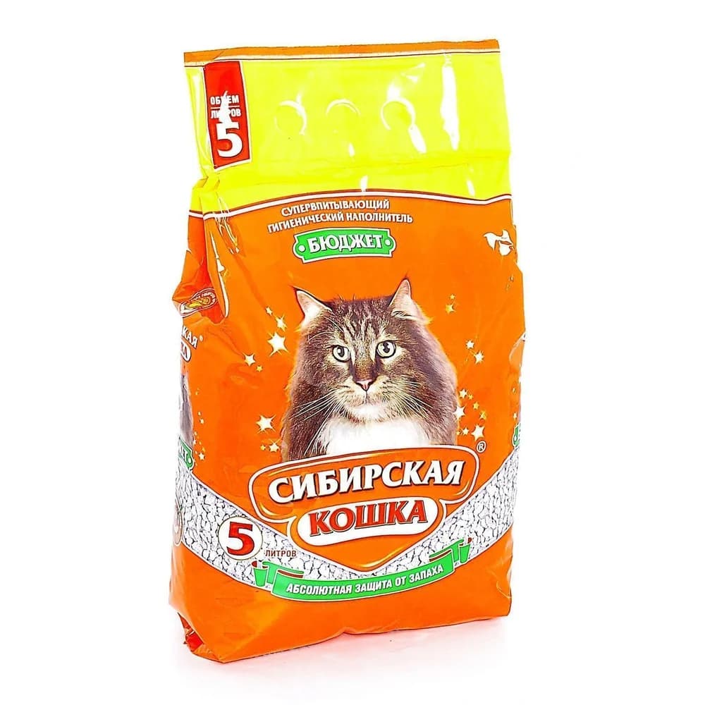 Наполнитель Сиб кошка 7 л Бюджет ,Впитывающий Оранжевый