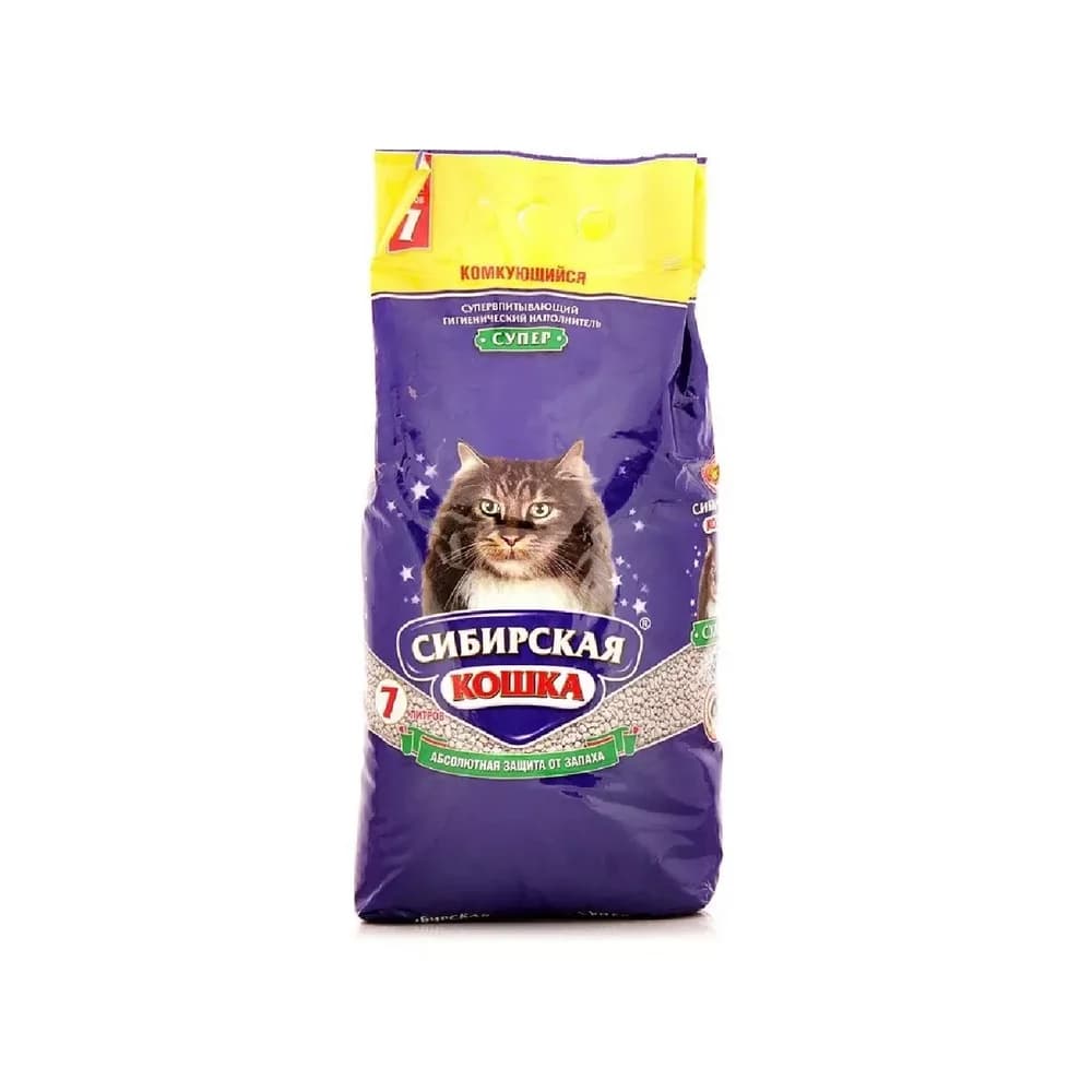 Наполнитель Сиб кошка 7 л СУПЕР  Комкующийся /2 синий