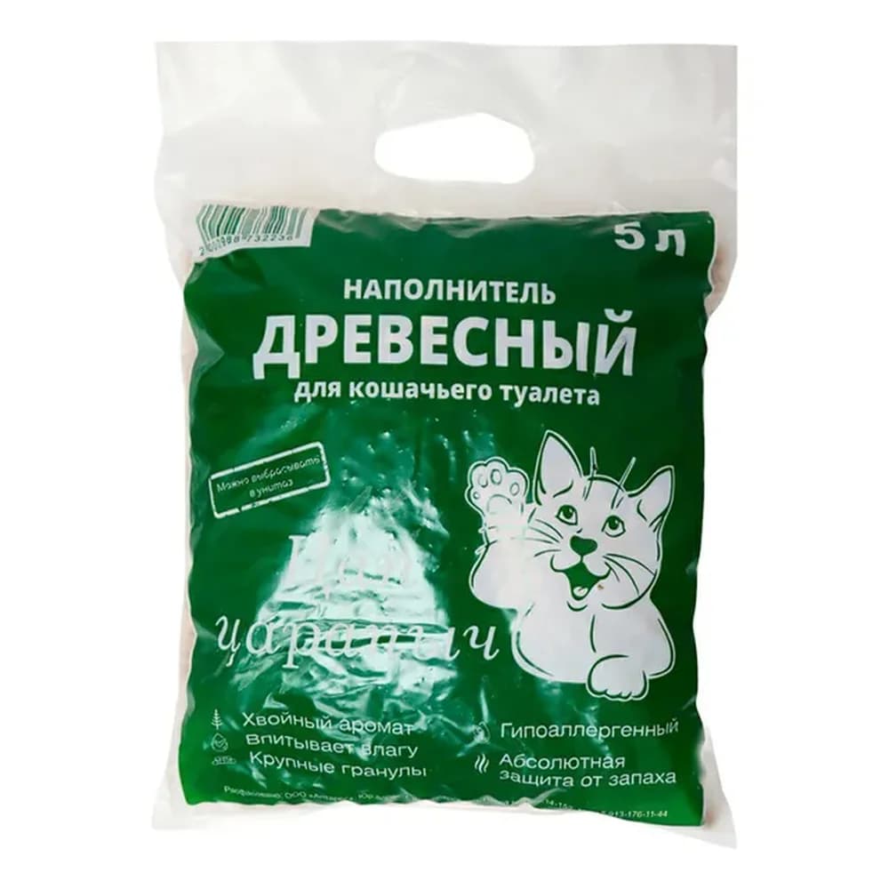 Наполнитель ЦАП ЦАРАПЫЧ 3л древесный /6