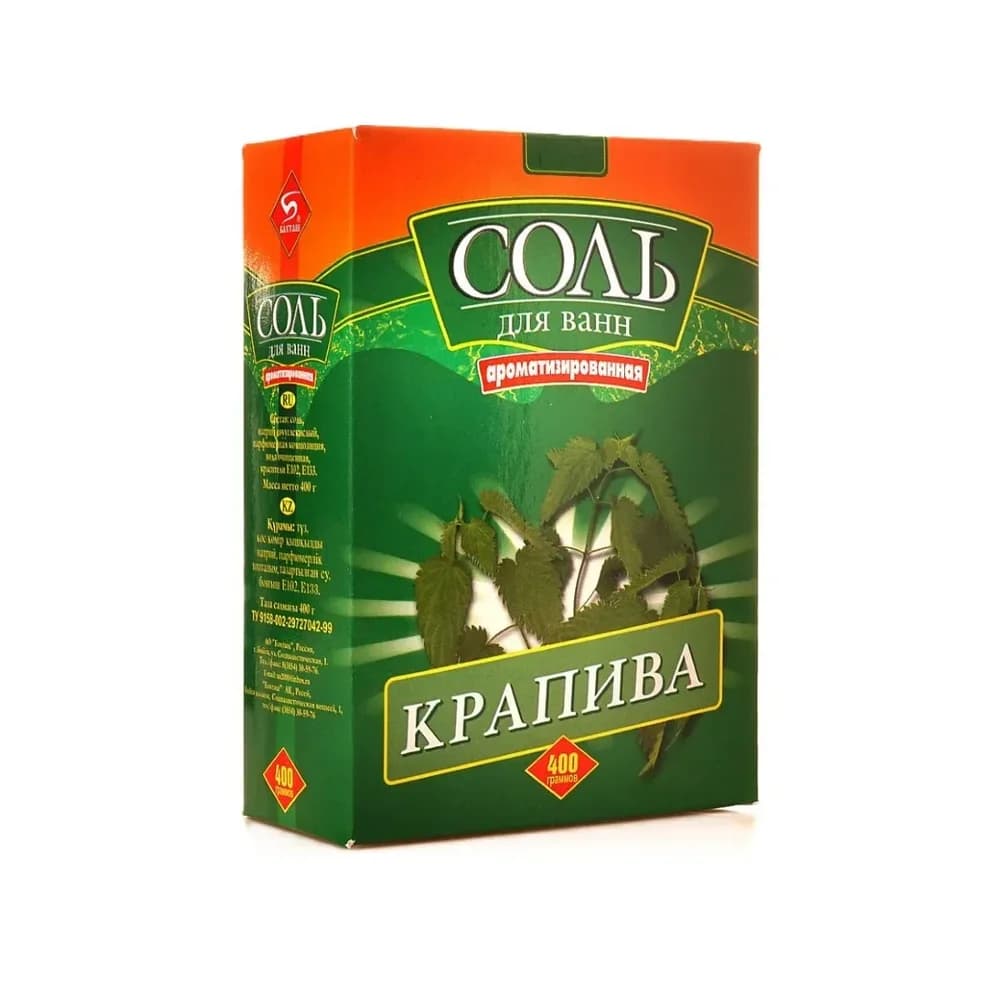 Соль д/ванн 400 гр Крапива пачка *32