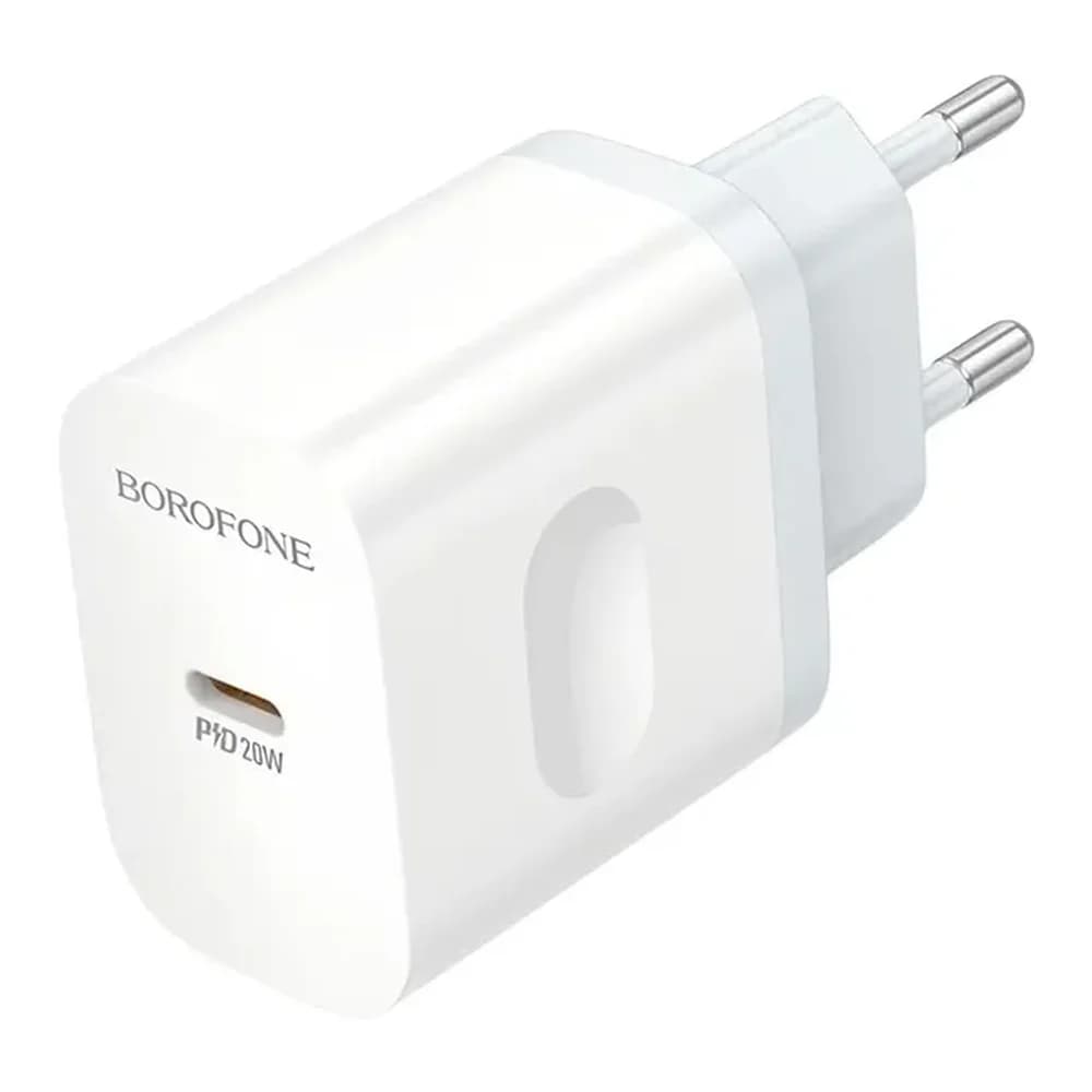 Сетевое зарядное устройство BOROFONE BA99А PD20W+кабель белыйType-C/Type-C