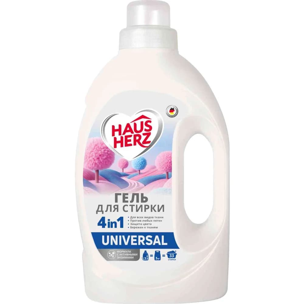 Гель д  стирки HAUS HERS жидкое  UNIVERSAL 1.3л