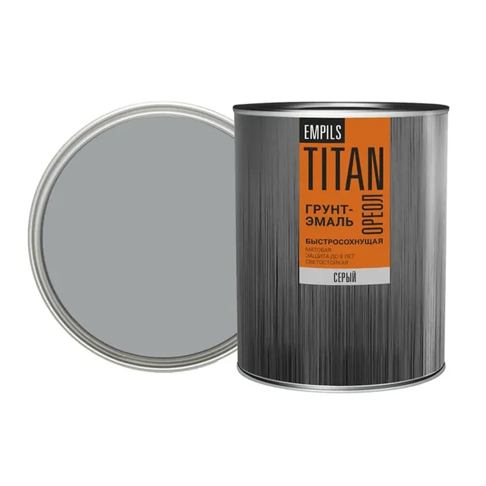 Грунт -эмаль по ржавчине Ореол Titan серый 7004 0,75л