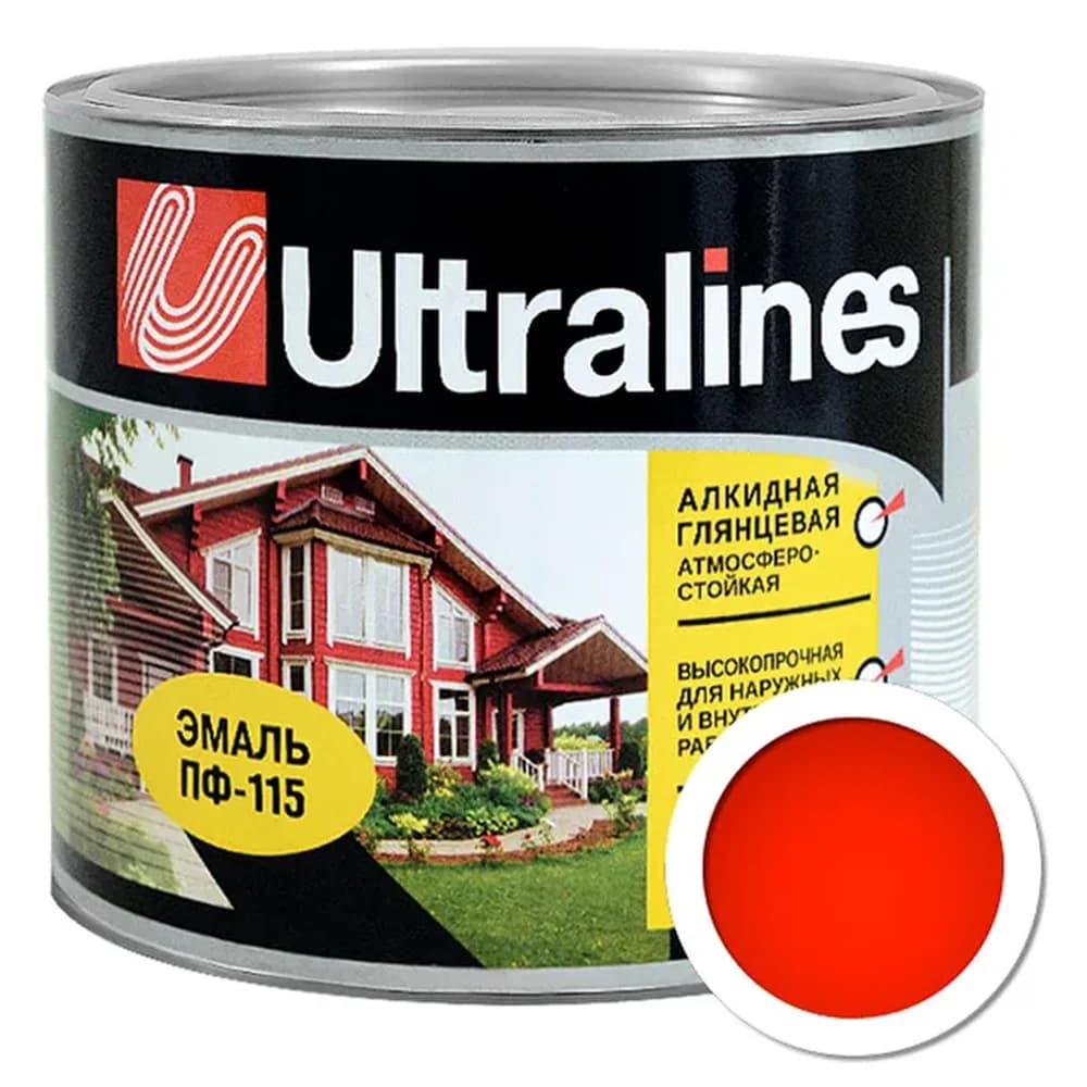 Эмаль  ПФ-115  ULTRA LINES Желтая 0,8кг (14шт) арт. 35399