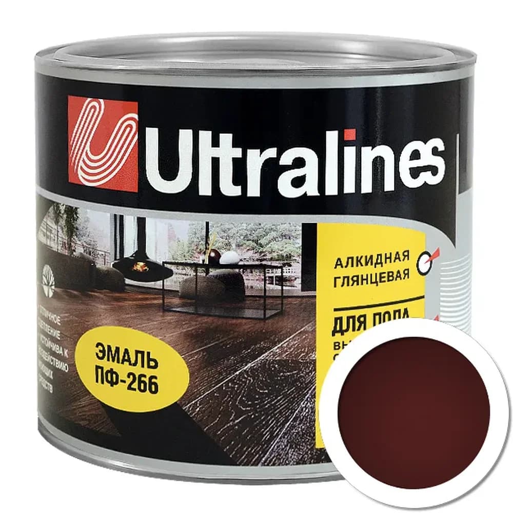Эмаль  ПФ-266  ULTRA LINES Золотисто-коричневая 2,6кг (6шт) арт. 354495