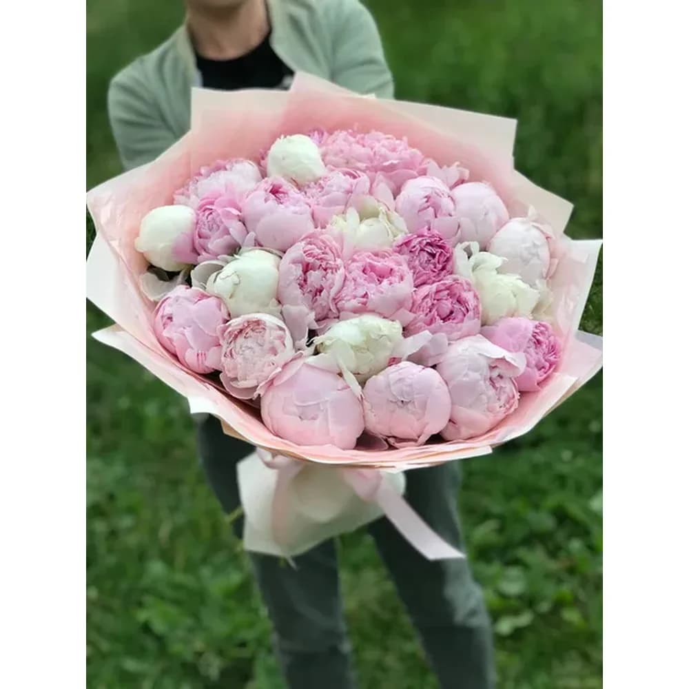4249 Букет пионов Н :55 см /9 г ( мих 6 шт ) в уп  6  цена з 1 шт