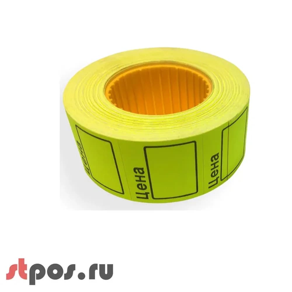 Ценник липк  40*50мм ( 5 рулонов по 200шт)  Желтый  (1/5/100)
