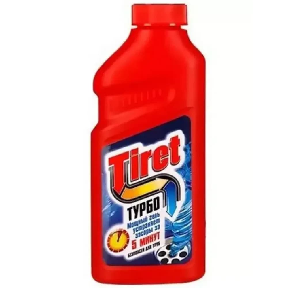 Тирет 500 мл  гель  д/очист труб TURBO  Красный