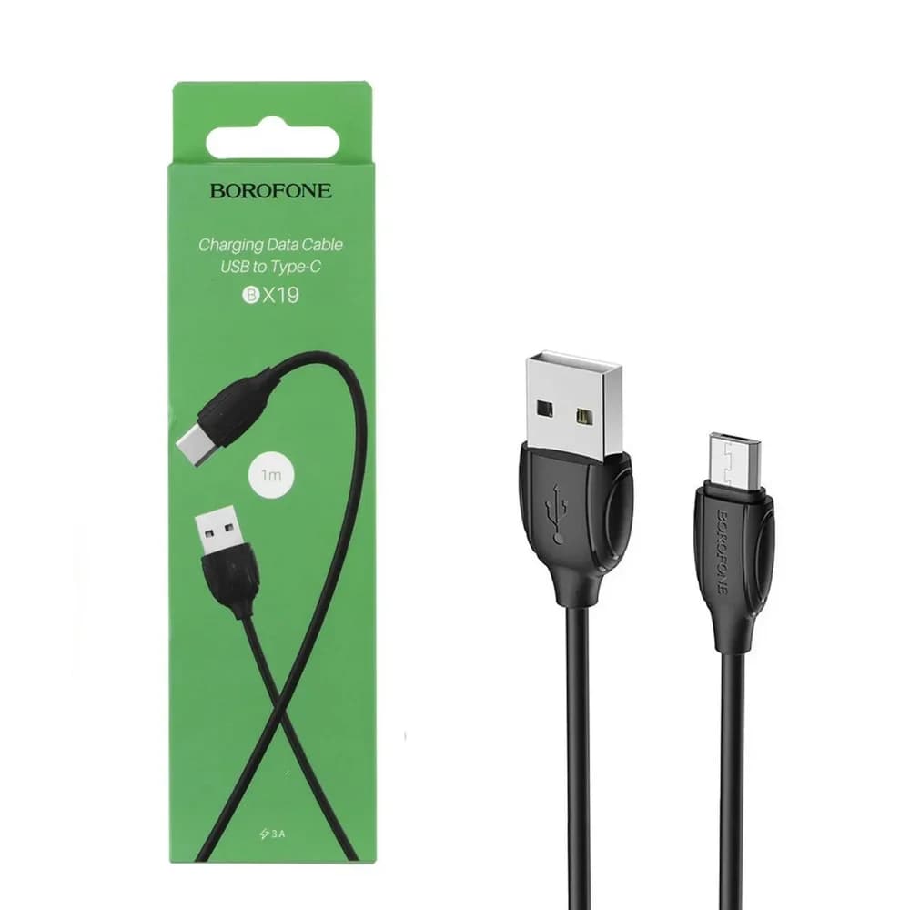 Кабель USB BOROFONE B X19  черный 1м Type-C 6931474701794