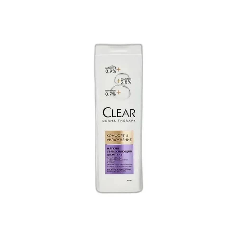 CLEAR 380 мл шамп женск DERMA Therapy Комфорт и Увлажнение 6*12