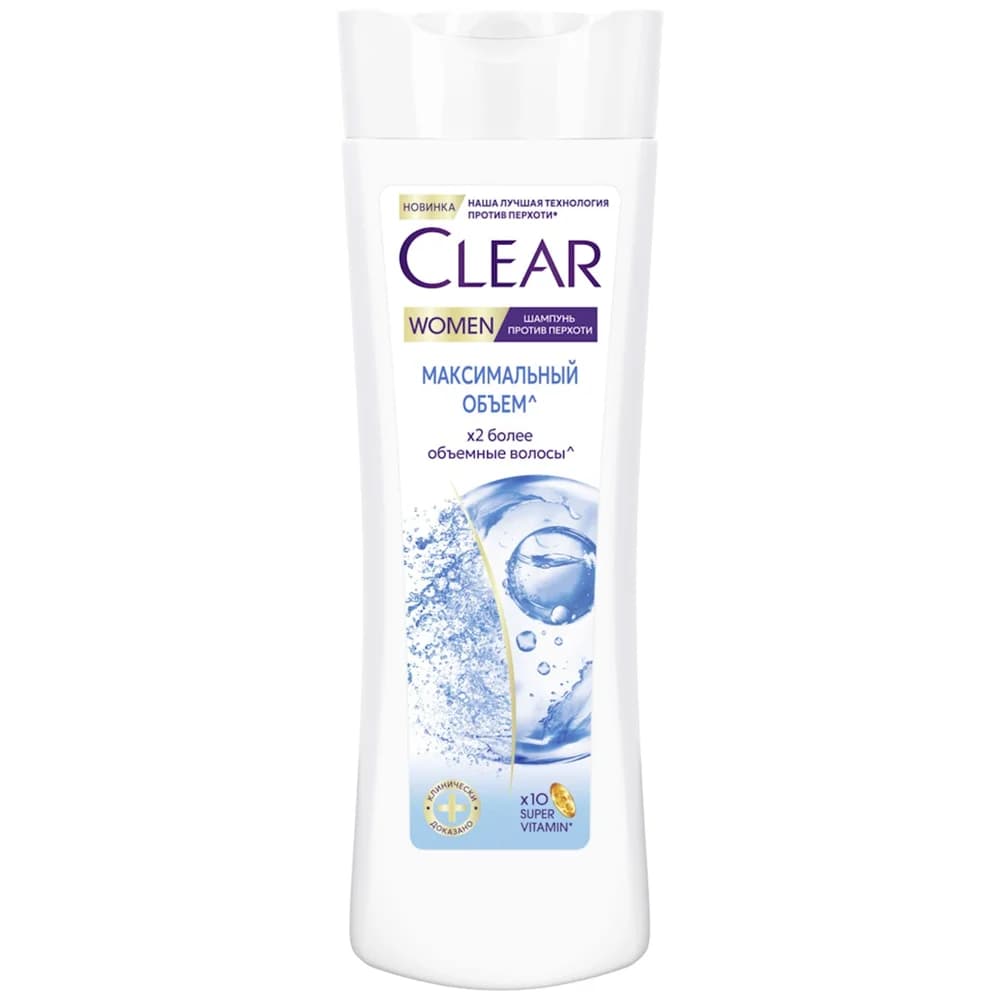 CLEAR 380 мл шамп женск МАКС ОБЬЕМ
