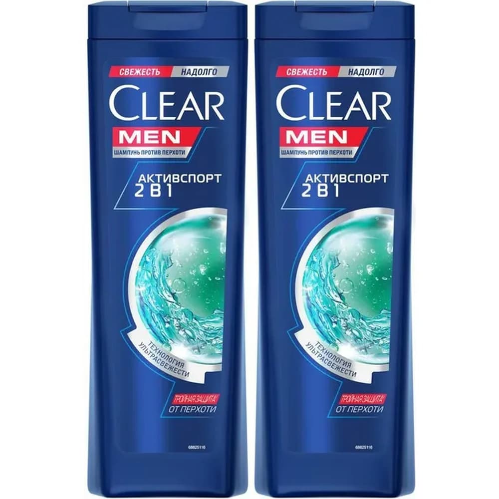 CLEAR 400 мл  шамп мужск 2 в 1 Актив СПОРТ