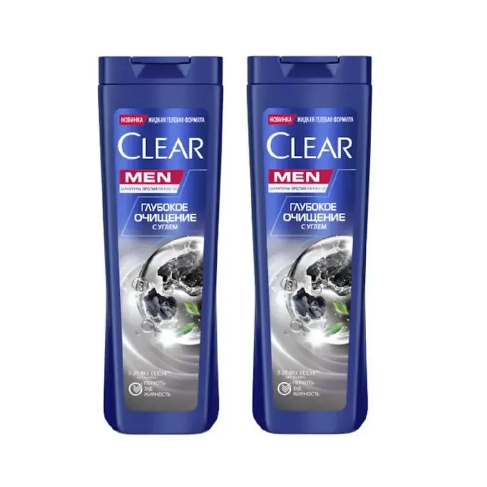 CLEAR 400 мл  шамп мужск 2 в 1 Глубокое очищение