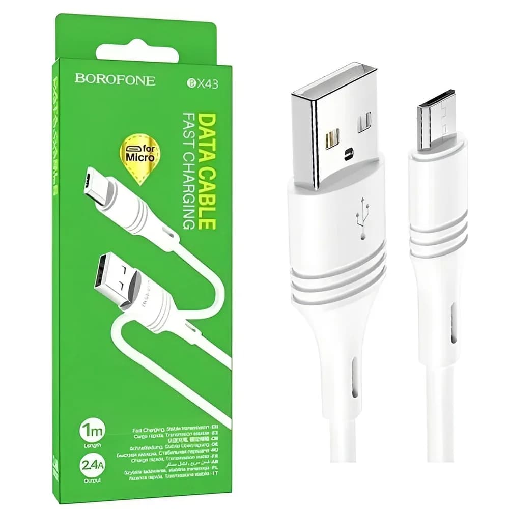 Кабель USB BOROFONE B X43 белый 1м Micro