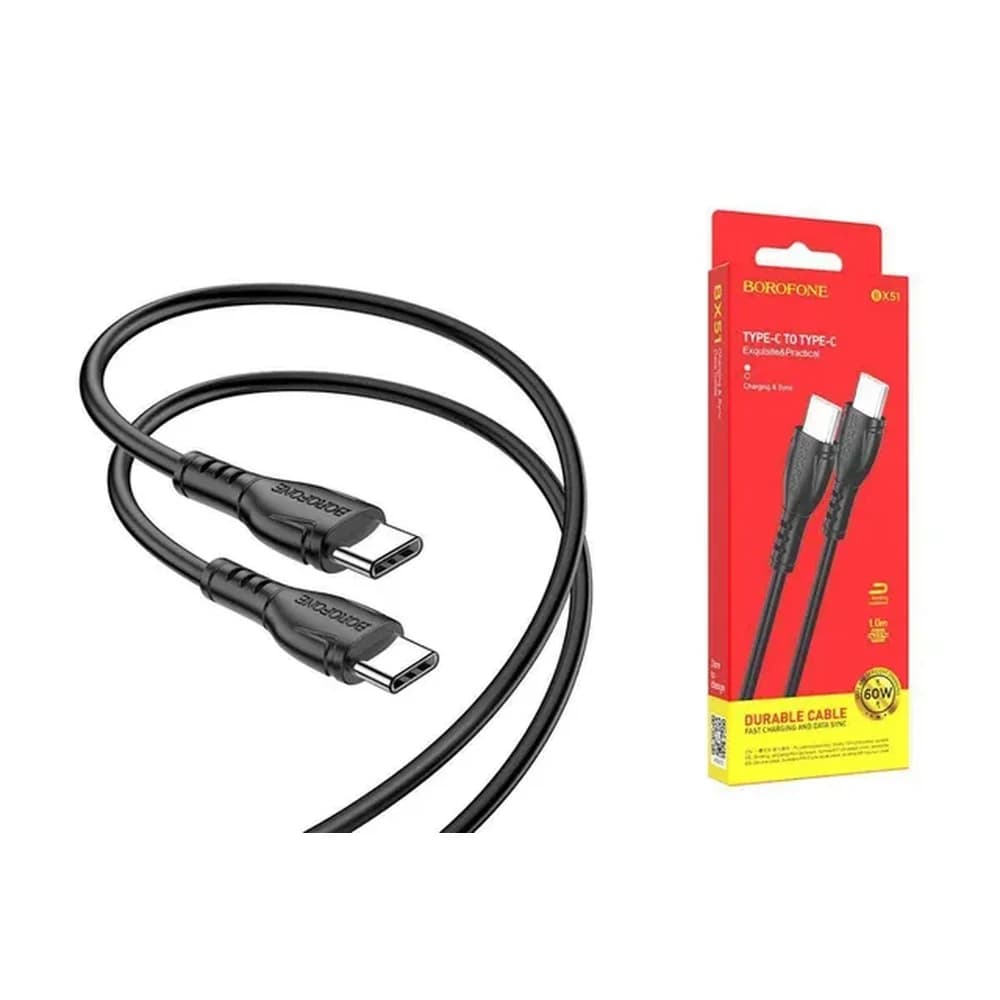 Кабель USB BOROFONE B X51 черный 1м Type-C 6931474743930
