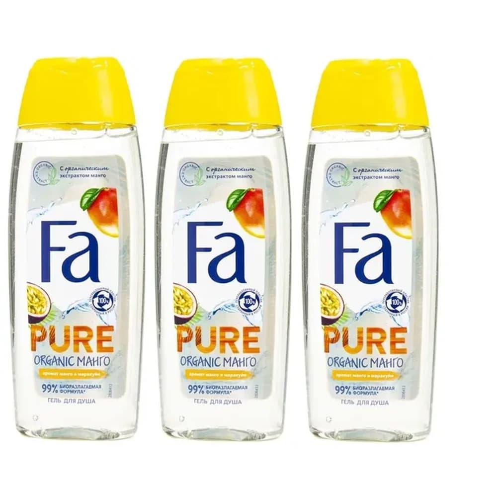 ФА 250 мл Гель д/душа PURE organic манго /10 жен