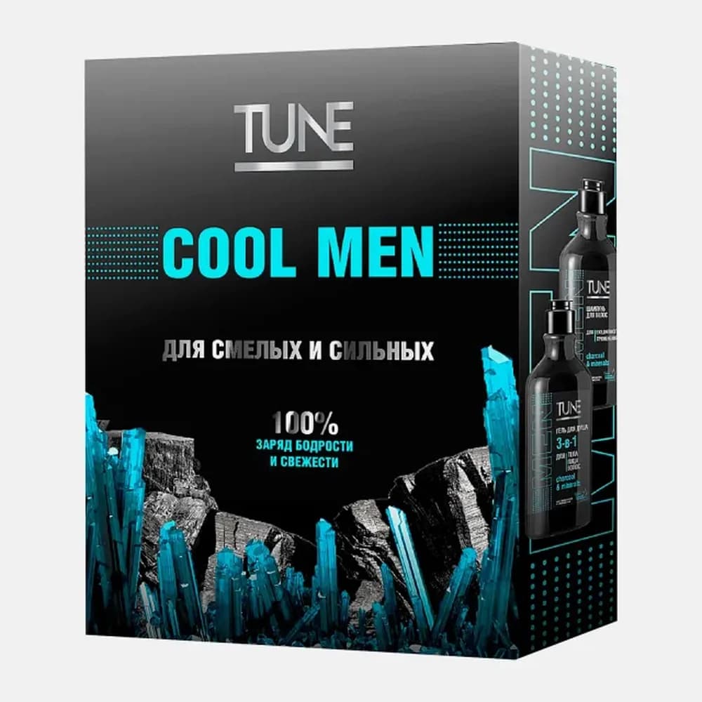 Гель д/душа TUNE MEN 3 в1 Питание и увлажнение (Энергия и свежес) 500мл  муж