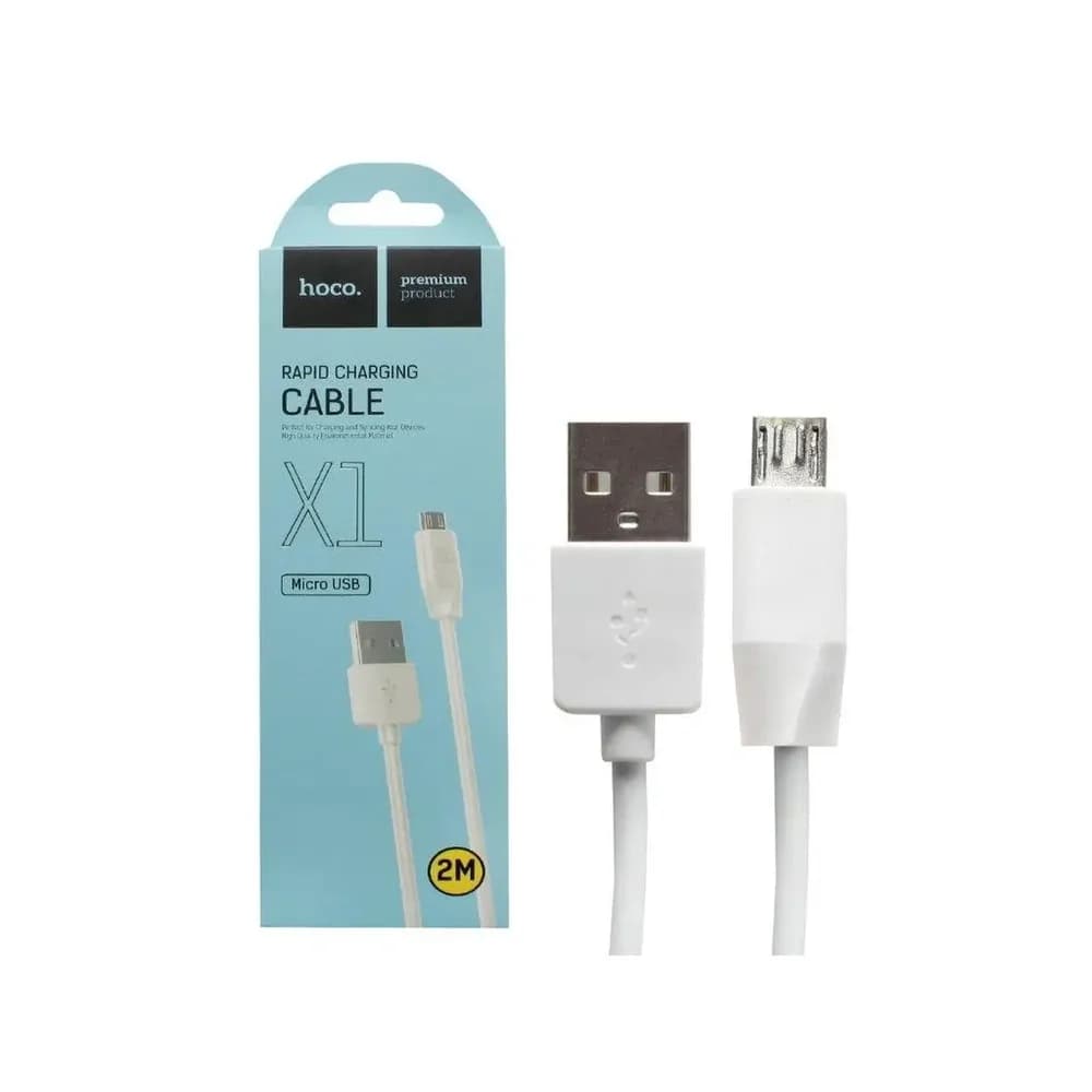 Кабель USB Hoco X1 белый 2м Micro
