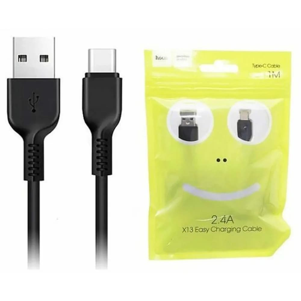Кабель USB Hoco X13 Easy  черный 1м Type-C