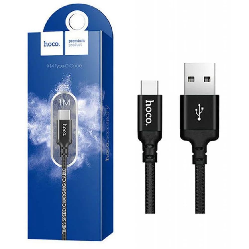 Кабель USB Hoco X14  черный 1м Type-C