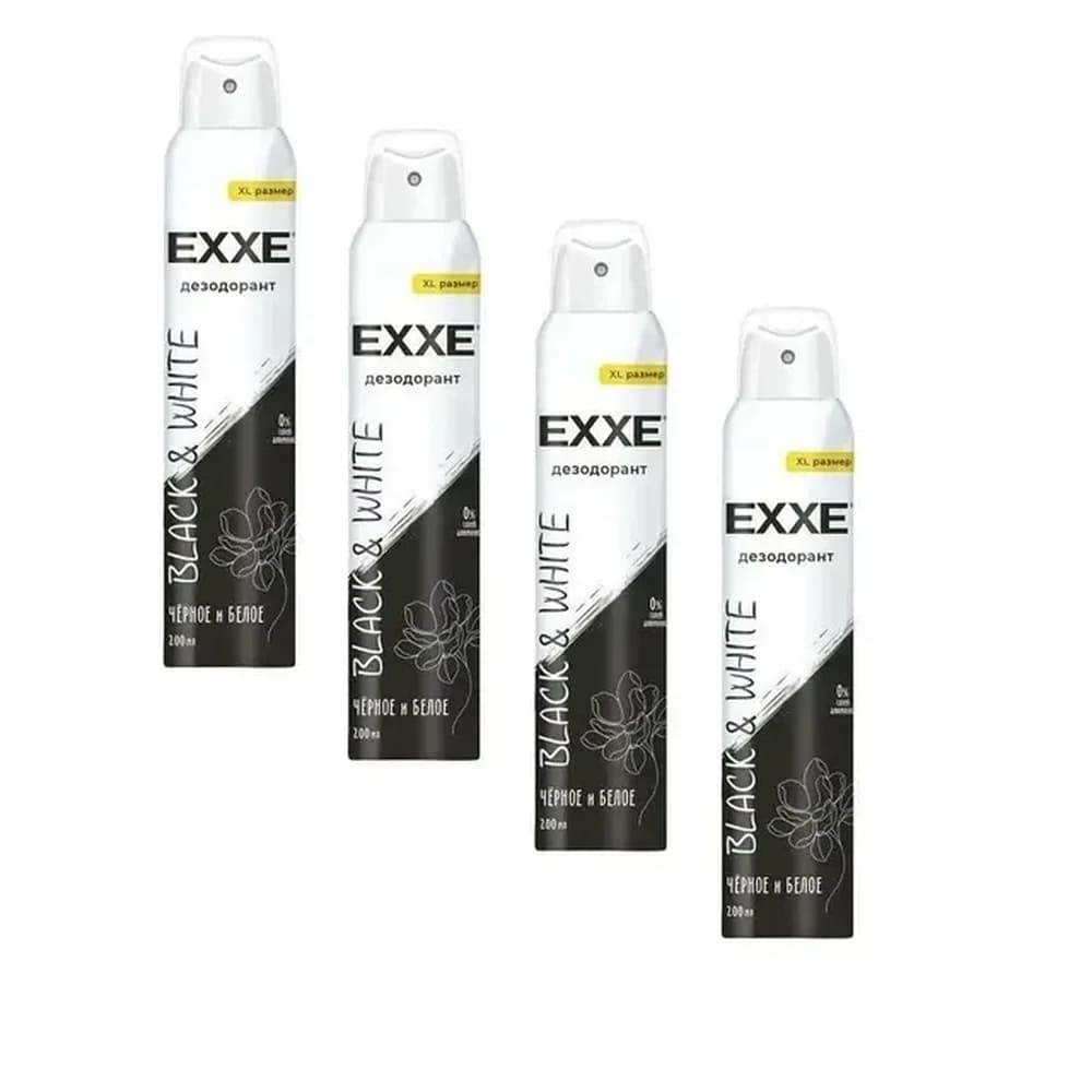 EXXE дезодарант  спрей жен.150мл BLACK& WHITE Черное и Белое *6