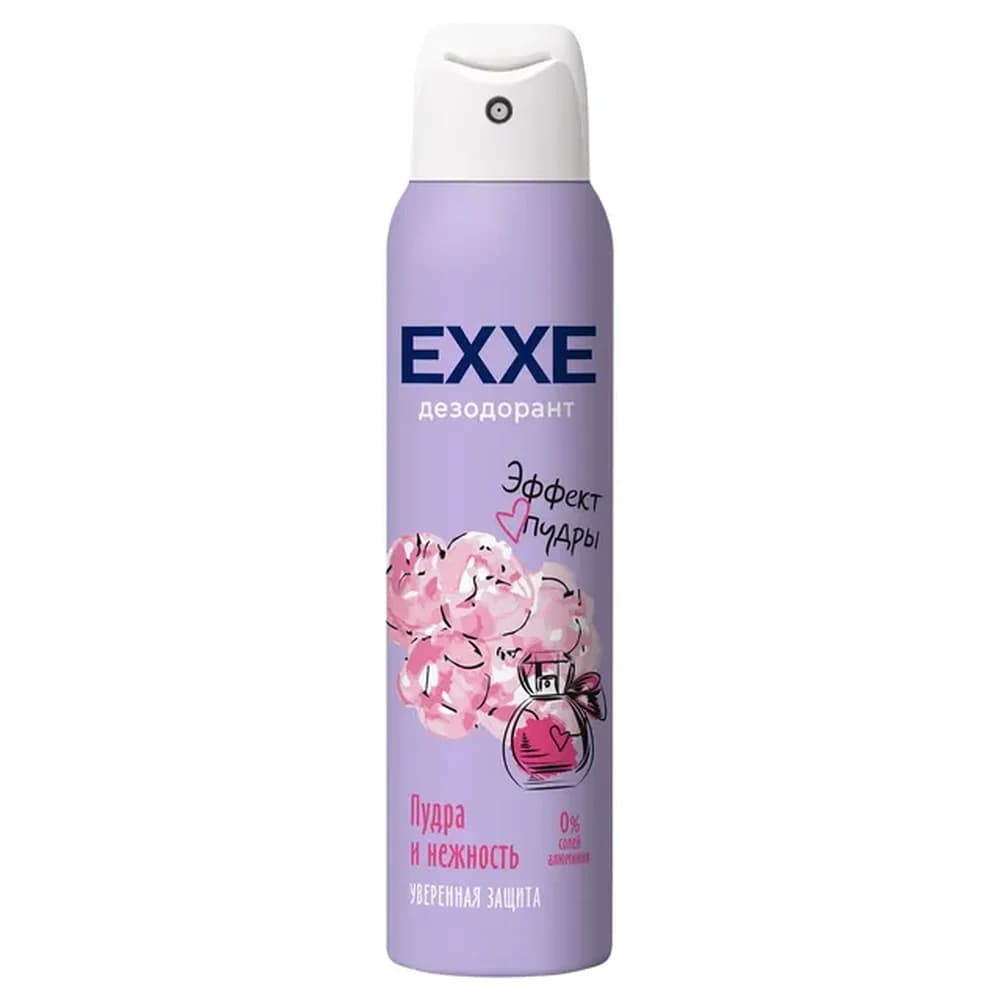 EXXE дезодарант  спрей жен.150мл ПУДРА и НЕЖНОСТЬ Powder touch