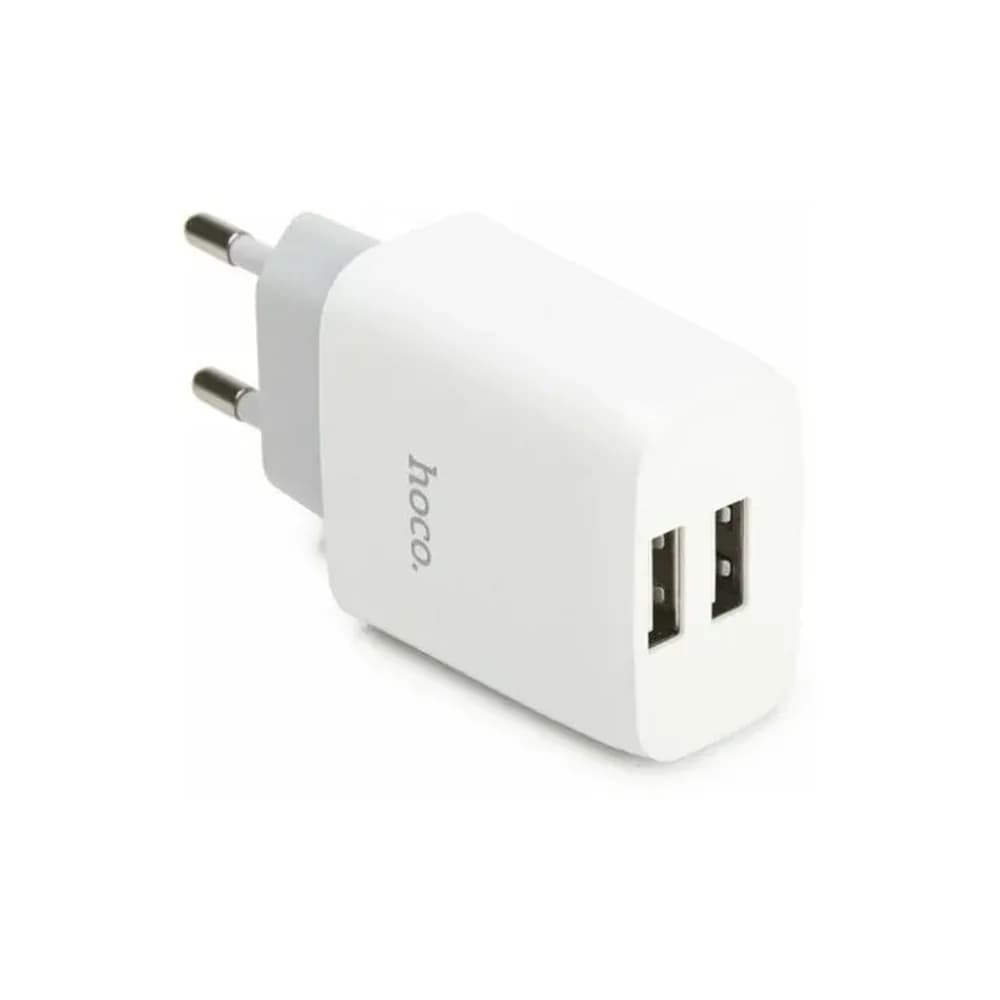 Сетевое зарядное устройство Hoco C73А, 2USB 2,4А  цвет белый  6931474712912