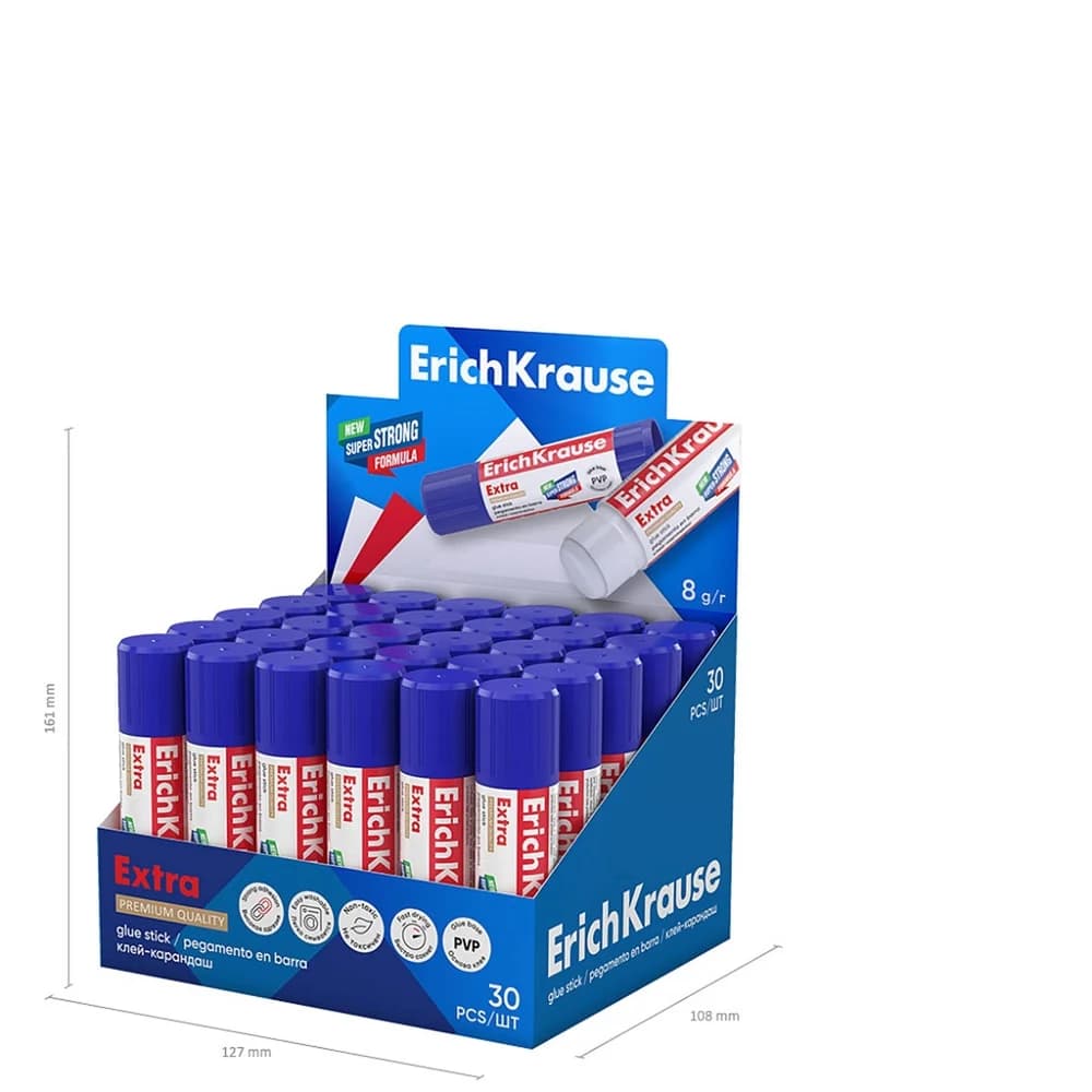 Клей -карандаш 8гр EXTRA Erich Krause 51404  /30шт